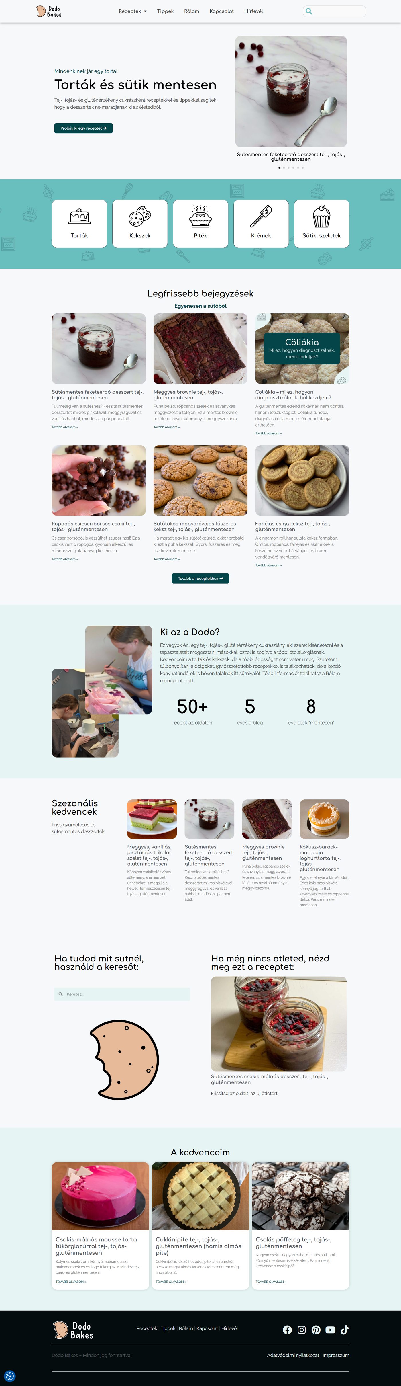 Dodobakes weboldal